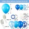 Blue Balloons Garland Arch Kit, Blue and White Balloons, Royal Blue Baby Blue White Sliver Balloon Arch for Baby Shower Birthday Graduation Party Decorations